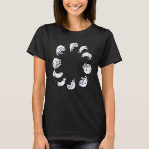 Süße Mondphasen Astrologie Katze Wicca Hexe T-Shirt