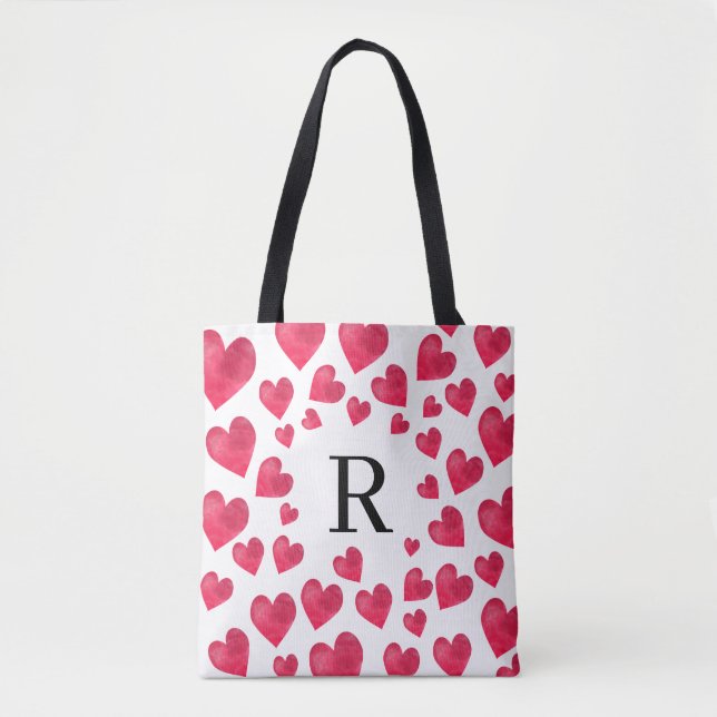 Süße Monogramm Valentinstag Herzen (Vorderseite)