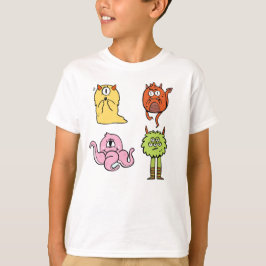 Süße Monster Charaktere Sammlung – Lustige Cartoon T-Shirt