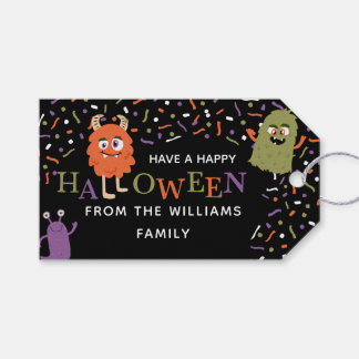 Süße Monster Frohes Halloween Boo-Korb Geschenkanhänger