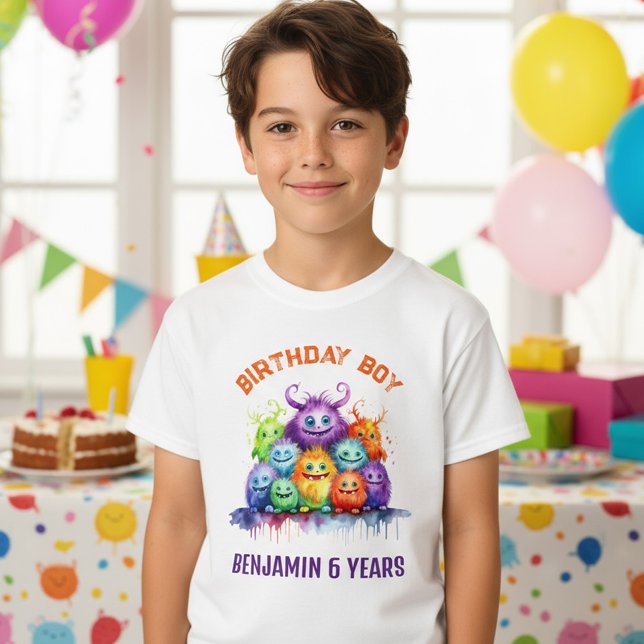 Süße Monster Kinder Geburtstagsfeier  T-Shirt (Von Creator hochgeladen)