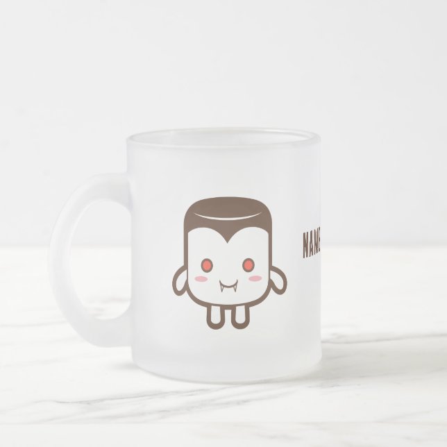 Süße Monster-Marshmallows Halloween Mattglastasse (Links)
