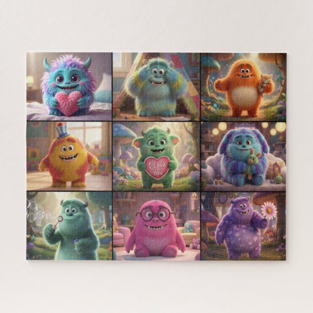 Süße Monster-Puzzle Puzzle (Horizontal)
