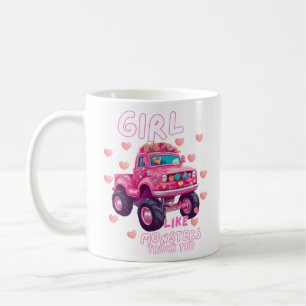 Süße Monster-Truck-Mädchen mögen Monster auch Kaffeetasse