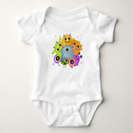 Süße Monster Watercolor Baby Bodysuit | Lustig  Strampler