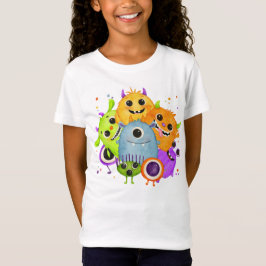 Süße Monster Watercolor Kinder T-Shirt