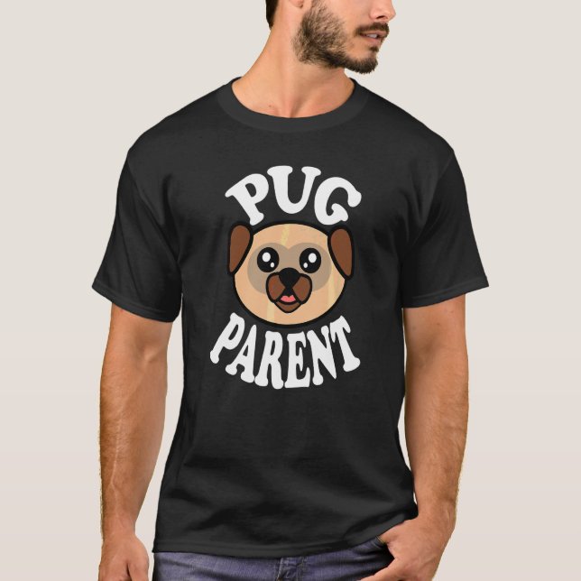 Süße Mops-Eltern T-Shirt (Vorderseite)