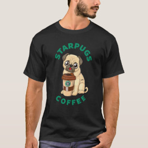 Süße Mops-Kaffee-Damen Welpen-Hund-Mama Damen Koff T-Shirt