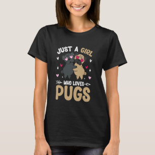 Süße Mops Liebhaber Mädchen Nur ein Mädchen das Mö T-Shirt