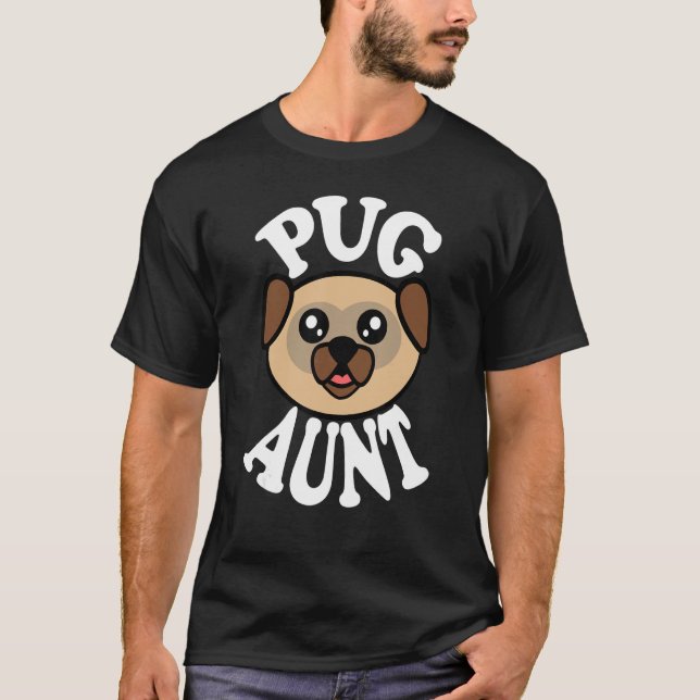 Süße Mops-Tante T-Shirt (Vorderseite)