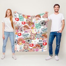 Süße Motivations-Positive-Zitat Kawaii  Fleecedecke