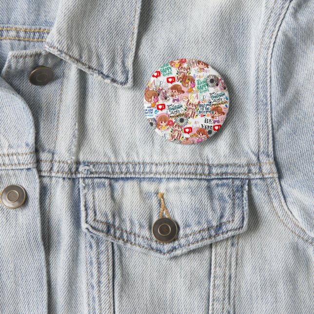 Süße Motivations-Positive Zitate Kawaii  Button (Beispiel)