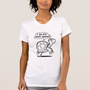 Süße Motivations-Schildkröten-Zeichentrickfigur T-Shirt