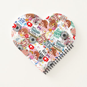 Süße Motivationsbotschaft – Positives Zitat Kawaii Notizbuch