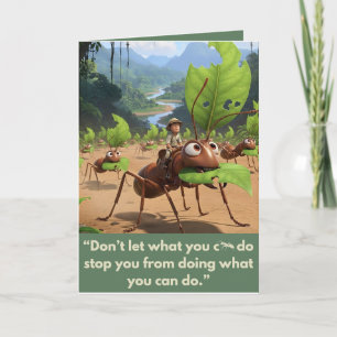 Süße Motivationsspruch-Grußkarte Karte