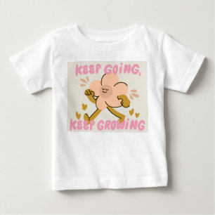 süße motivierende Blumenillustration Baby T-shirt