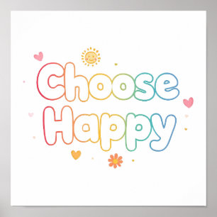 Süße motivierende Typografie mit Glitzer Poster