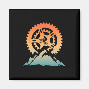 Süße Mountainbike-Kunst für Männer Frauen Offroad Magnet