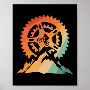 Süße Mountainbike-Kunst für Männer Frauen Offroad- Poster