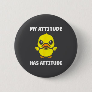 Süße Mpy-Ente Tier Lustig Trotzige schlechte Laune Button