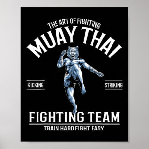 Süße Muay Thai Einhörner Thai Boxing und Kickboxen Poster