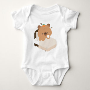Süße müde Capybara Baby Strampler
