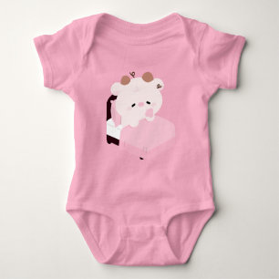 Süße müde Kuh Baby Strampler