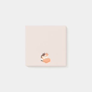 Süße müde Tortie-Katze  Post-it Klebezettel