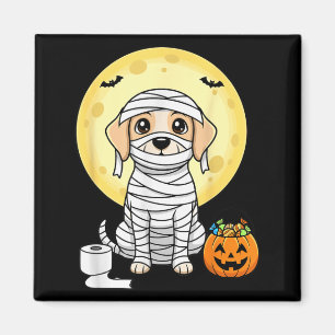 Süße Mumien-Hund-Halloween-Vollmond-Welpe-Streich Magnet