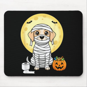 Süße Mumien-Hund-Halloween-Vollmond-Welpe-Streich Mousepad