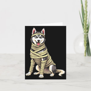 Süße Mumien Husky Lustiger Hunde Liebhaber Hallowe Karte