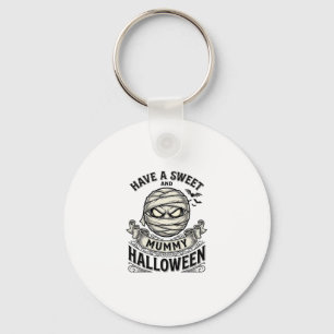 Süße Mummy Halloween Vintage Vektor Design_1 Schlüsselanhänger
