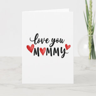 Süße Mummy Love Watercolor Karte