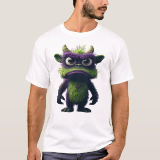 Süße mürrische flauschige Monster-Cartoon-Maskottc T-Shirt