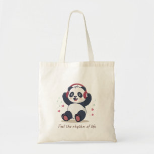 Süße Musik-Panda Tragetasche