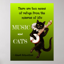 Süße musikalische Katze Zwei Zufluchtsmittel Schwe