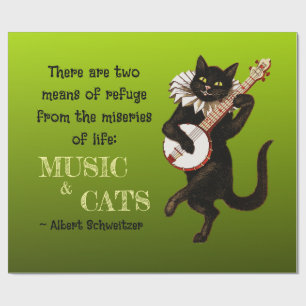 Süße musikalische Katze Zwei Zufluchtsorte Schweit Geschenkpapier
