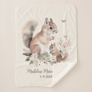Süße Mutter Baby Eichhörnchen Name Geburtsdatum  Sherpadecke