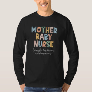 Süße Mutter Baby Krankenschwester Regenbogen Nachg T-Shirt