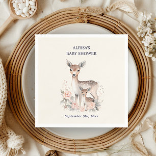 Süße Mutter Babyhirsch Mädchen Baby-Party Serviett Serviette