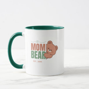 Süße Mutter-Bär-Pastell-Typografie-Kunst Tasse