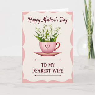 Süße Mutter Blumen Herz Tasse Karte