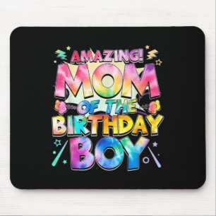 Süße Mutter des Geburtstagsjungen Tie-Dye passend Mousepad