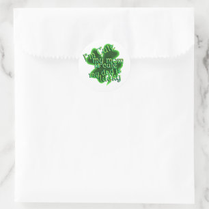 Süße Mutter Glücklicher Vater St. Patrick's Day Runder Aufkleber