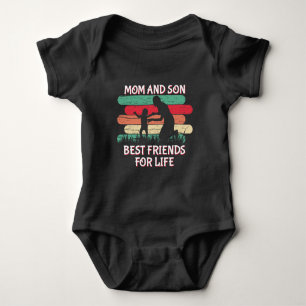 Süße Mutter-Sohn-Beste-Freunde-Wortkunst Baby Strampler