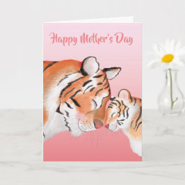 Süße Mutter-und-Baby-Tiger-Muttertags-Karte Karte