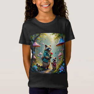 Süße Mutter und Kind Waschbär T-Shirt