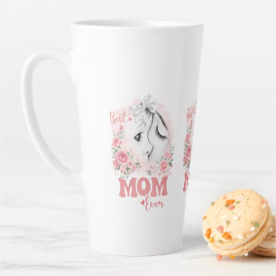 Süße Mutter und Kind Wasserfarben Rosen "Beste Mam Milchtasse