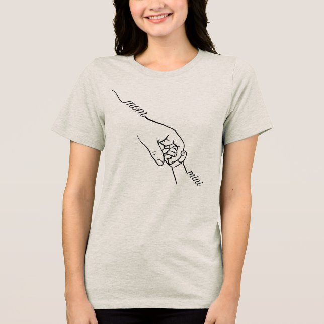süße Mutter und Tochterliebe Tri-Blend Shirt (Vorderseite)