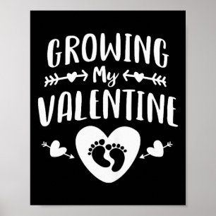 Süße Mutter wächst mein Valentinst-Shirt Schwanger Poster